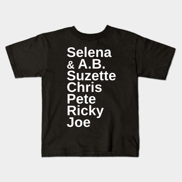 Selena y Los Dinos - Names Kids T-Shirt by hitman514